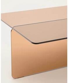 Brązowy szklany stolik 60x120 cm Zaren – Kave Home