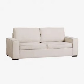 Sofa Rozkładana 3-osobowa Z Tkaniny Oleguer Tkaniny Beżowy Krem - Sklum