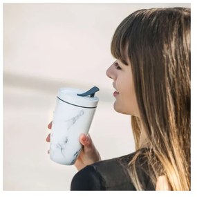 Szaro-biały porcelanowy kubek podróżny Villeroy &amp; Boch Like To Go, 350 ml