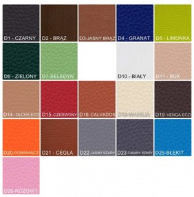 TABORET KLASYK STOŁEK LOFT 45cm ECO SKÓRA