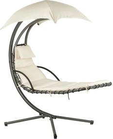 Wisząca leżanka ogrodowa na stelażu Tuscany 006, beżowa