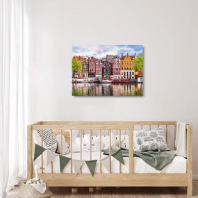 Obraz na szkle - Amsterdam, domy tańca (70x50 cm)