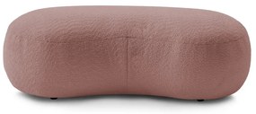 Różowy podnóżek z materiału bouclé Saint-Germain – Bobochic Paris
