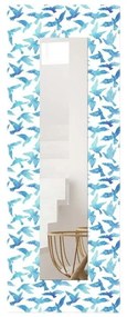 Lustro ścienne z drewnianą ramą 40x120 cm – Wallity