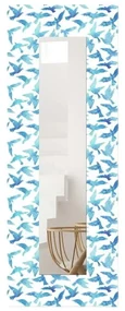 Lustro ścienne z drewnianą ramą 40x120 cm – Wallity