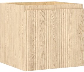 Mexen Rivel szafka łazienkowa podumywalkowa 50 cm, 1 szuflada, ryflowana , dąb - 91A20-05047-1-BF81