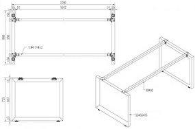 Stół konferencyjny PRIMO INSPIRE 1800 x 900 x 750 mm, orzech