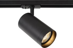 Nowoczesny czarny system szynowy z 4 reflektorami i 3 niebieskimi lampami wiszącymi 1-fazowy - Iconic Bell Jeana Luxe