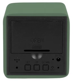 Karlsson 5982GR designerski zegar LED z budzikiem,zielony, 7 cm