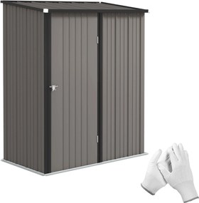 Outsunny Szopa ogrodowa domek na narzędzia, drzwi zamykane, odporny na warunki atmosferyczne, 161,5 cm x 94,5 cm x 196 cm, czarny