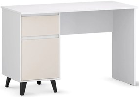 Biurko komputerowe z szafką i szufladą biały + kaszmir Z0-K66