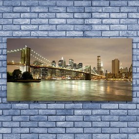 Obraz drukowany na płótnie Światła Nocnego Mostu