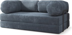 Masseno Sofa piankowa ALVIO z funkcją spania, Kanapa z pianki do salonu, Bezmontażowa, Tkanina sztruksowa – Szary TILIA 85