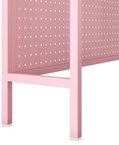 Metalowa nadstawka na biurko WENDY, 1150 x 980 x 220 mm, różowa