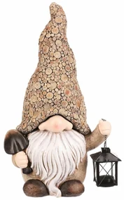 Elf z łopatą i latarnią, polyresin, 30 x 20 x 50cm