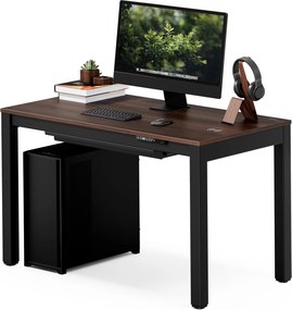 Biurko elektryczne regulowane Evan 120x63 cm, orzech/czarny