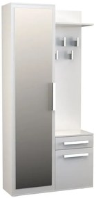 Biała Garderoba Z Lustrem F0-F50