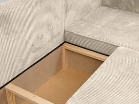 Rozkładana narożna sofa SMART COSARO kremowa, dwustronna + 2 poduszki GRATIS