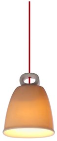 Biała lampa wisząca z ceramicznym kloszem Sewilla – Candellux Lighting