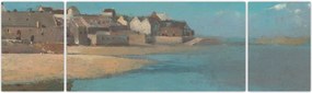 Obraz - Odilon Redon, Village by the Sea in Brittany, reprodukcje (170x50 cm)