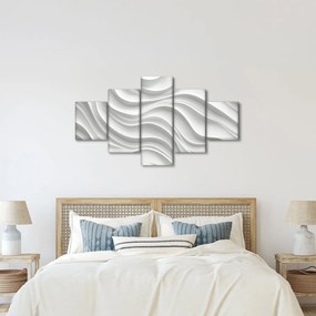 Obraz - 3D białe fale (125x70 cm)