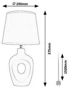 Rabalux 74080 lampa stołowa Madelor, brązowy
