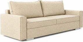 Sofa z Funkcją Spania DRAVOS Beżowa Boucle Japandi