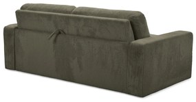 Sztruksowa rozkładana sofa w kolorze khaki 195 cm Nona – Makamii