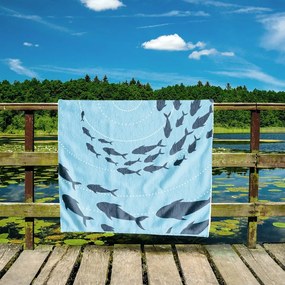 Niebieski ręcznik plażowy 90x180 cm Shoal – DecoKing