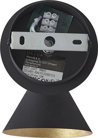 Nowoczesny reflektor czarny ze złotem 1-światło - Magno