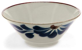 Niebiesko-beżowa porcelanowa miska na ramen 900 ml Flower – Rex London