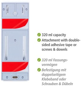 Biały ścienny plastikowy dozownik do mydła 320 ml Istres – Wenko