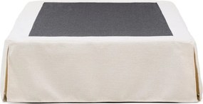 Białe tapicerowane łóżko jednoosobowe bez zagłówka 90x200 cm Jaira – Kave Home