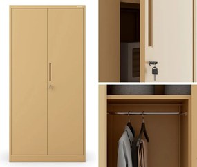 Socjalna szafa ubraniowa Dawid Fresh Style 90x45x185 cm beżowa