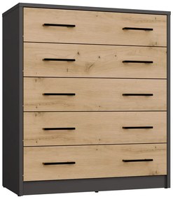 Szafka na buty antracyt + dąb artisan K7-D83