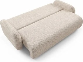 Sofa VIDI Rozkładana Dwuosobowa Beżowa Szenil Japandi