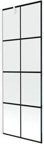Mexen Next parawan nawannowy 1-skrzydłowy 70 x 150 cm, czarny wzór, biały - 895-070-000-00-77-20