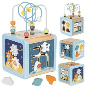 Tooky toy drewniana kostka aktywności kosmos sorter labirynt