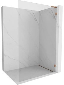 Mexen Lunar L ścianka prysznicowa Walk-in prawa 90 x 200 cm, transparent 8 mm, różowe złoto - 830L-090-000-60-00-P