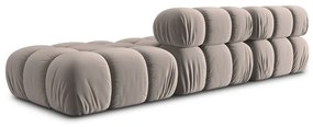 Jasnobrązowa aksamitna sofa modułowa 282 cm Bellis – Micadoni