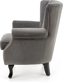 Welurowy fotel wypoczynkowy z pinezkami Titan