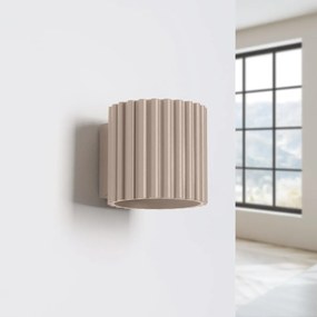 Kinkiet AURA taupe G9 ryflowany SOLLUX  LIGHTING