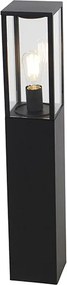 Lampa ogrodowa słupkowa czarna 80 cm z kołkiem gruntowym i przejściem kablowego - Charlois