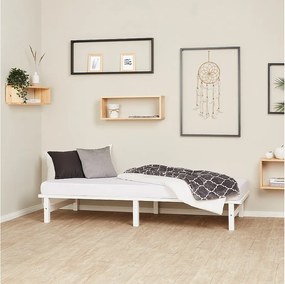 Łóżko na palecie 90x200 cm białe