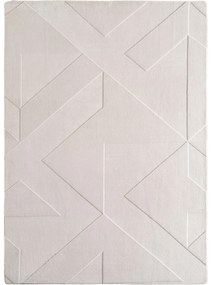 Dywan nowoczesny Pompei 3D Geometryczny kremowy 80 cm x 150 cm