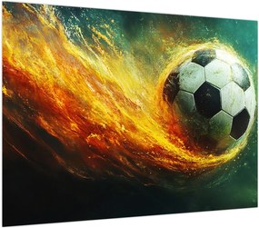 Obraz - Piłka nożna w locie (70x50 cm)