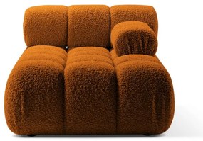Pomarańczowy moduł sofy z materiału bouclé (prawostronny) Bellis – Micadoni Home