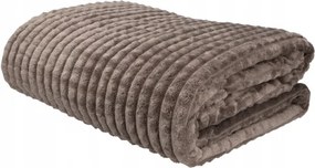 Koc grafitowy 200x220cm mikrofibra kostka miękki nowoczesny styl narzuta