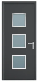 Drzwi zewnętrzne z antracytowego aluminium wys. 218 x szer. 96 cm - prawe - ROSILVA