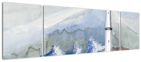 Obraz malowania latarni morskiej (170x50 cm)